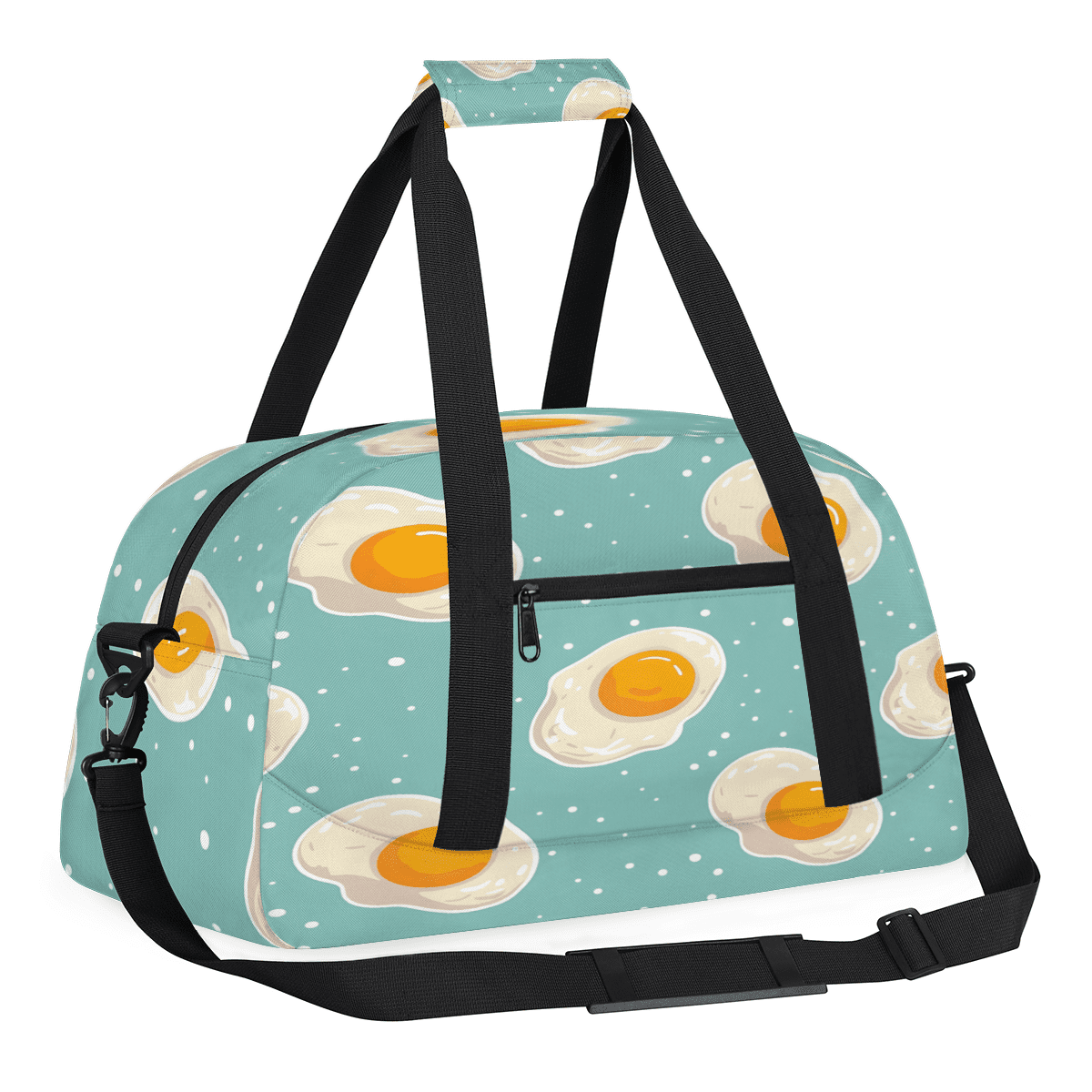 Herdesigns Cute Sports Duffle Bag for Women & Men, Eggs Gym Bag Dance Bag Overnight Bag Carry On Weekender Travel Bag