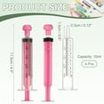thumbnail image 2 of Uxcell Feeding Syringes with Cap Plastic Syringes Pet Feeding Measuring Tool No Needle, 10ml, Pink, 4 Pcs for Pets, 2 of 7