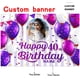thumbnail image 2 of Banner de decoración con dicódigos de feliz 40 cumpleaños personalizado, 2 of 7