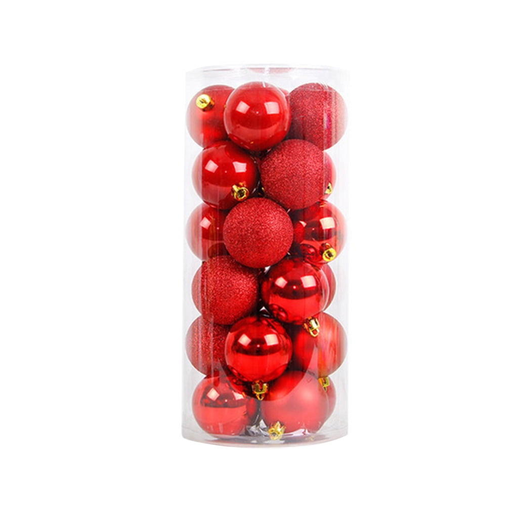 Cusimax Christmas Tree Decoration Ball Ornaments Shiny Plastic Ball