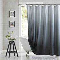 Extra Wide Fabric Shower Curtain, Blue Ombre Waterproof Around Shower Curtains for Bathroom, Microfiber Cloth Wide Bath Curtains, 108" W x 84" H