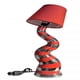 thumbnail image 1 of Lampara De Mesa Buro Roja Plata Espiral Moderna 60 Cm Adorno, 1 of 4