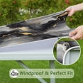 thumbnail image 6 of Gray Marble Gold Wave Pattern Square Fitted Tablecloth with Elastic Edge,Square Table Cover,Washable Elastic Table Cover for Home Kitchen Party Decor 34"x34", 6 of 6