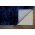 thumbnail image 5 of Feizy Indochine Modern Solid, Blue/Black, 1'6" x 1'6" Swatch Sheen Fade Resistant Luxury & Glam Design Carpet for Living Dining Bed Room, 5 of 12