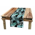 thumbnail image 1 of Abstract Table Runner, Retro 90s Style Negative Exposure Effect Expressive Ink Pattern, Dining Room Kitchen Rectangular Runner, 3 Sizes, by Ambesonne, 1 of 2