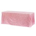 thumbnail image 1 of 1 Pc, Glitz Sequin 90"X156" Rectangular Tablecloth - Pink For Wedding Ceremonies & Receptions, Bridal Showers, Baby Showers, Quinceaneras, Anniversary Parties, Or Special Event, 1 of 1