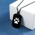 thumbnail image 4 of Personalized Valentines Day Gift Paw Necklace Customized Name Pendant Dog Dad Dogfather Jewelry Gifts for Boyfriend Girlfriend Dog Lovers Gifts for Father's Day, Silver, 4 of 7