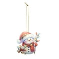 thumbnail image 2 of Adorno colgante navideño de Papá Noel Macarena acrílico para decoración de Navidad, 2 of 8