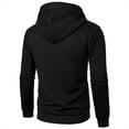 thumbnail image 5 of XIYON Hoodies For Men Winter Warm Hooded Sweatshirt Solid Color Long Sleeve Knitted Jacquard Fabric Pocket Sweatshirt Top Comfortable, 5 of 5