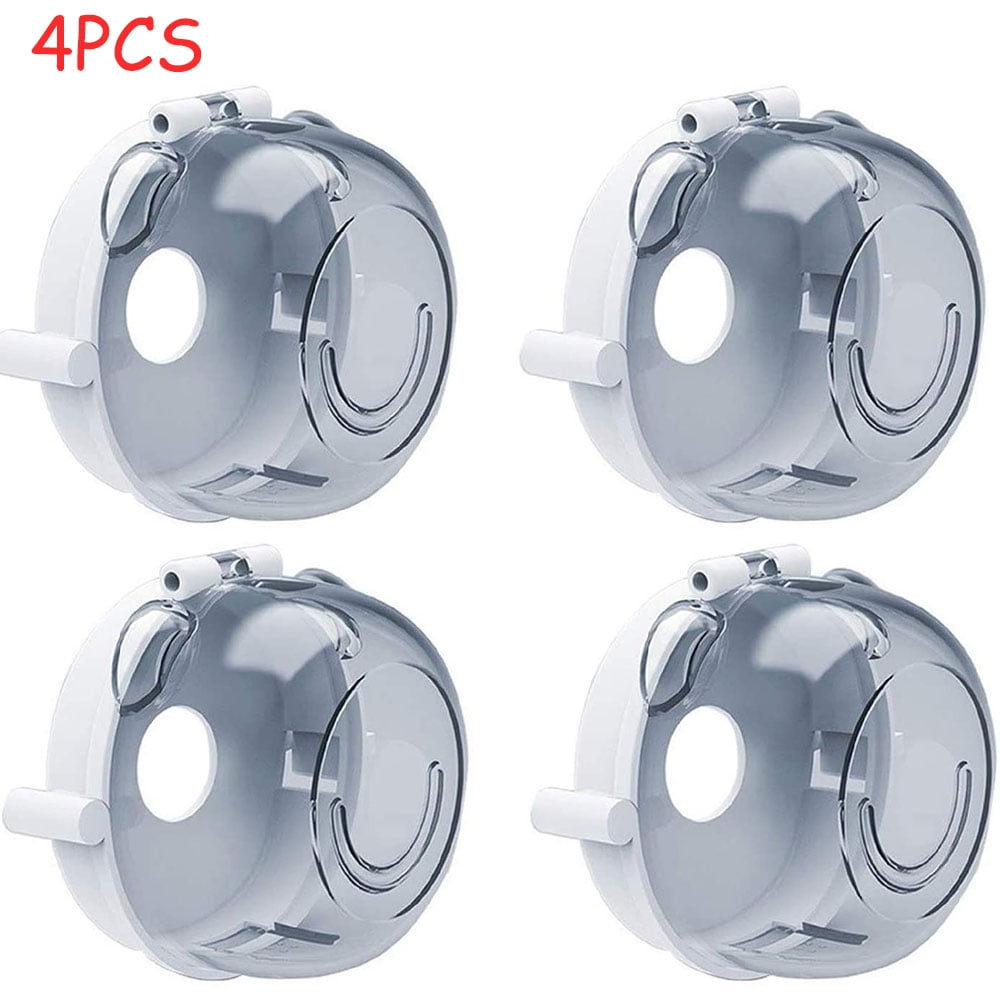 Dsseng 4Pcs Stove Knob Covers, Baby Proof Kids Safety Oven Gas Large