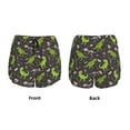 thumbnail image 5 of Picia Dinosaur Skeleton Pattern Women's 2 in 1 Athletic Running Shorts High Waisted Workout Casual Gym Sweat Shorts with Comfy Liner Zipper Pockets-, 5 of 9