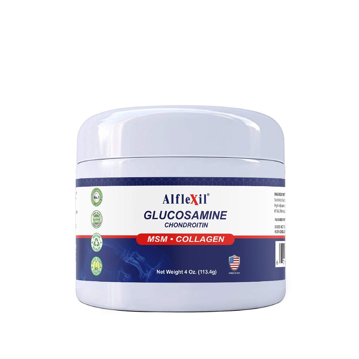 ALFLEXIL Glucosamine & Chondroitin Cream with MSM & Collagen Natural