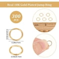 thumbnail image 2 of 1 Box 300Pcs Open Jump Rings 18K Gold Plated Brass Single Loop 7mm Single Loop Small Circle Frames Key Chain Connector for Bracelet Necklace Jewelry Making, 2 of 9