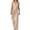 Beige, variant on SRZYMJ Women's Wide Leg Jumpsuit Stylish Women's Jumpsuit Elegant Solid Color Design Sleeveless Casual Wear Comfortable Loose Fit Fashionable Outfit for
