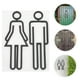 thumbnail image 3 of par de letreros para inodoros, placas de identificación para inodoros, letreros de guía para baños, 3 of 7