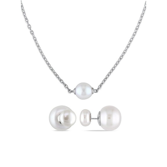 Everly Women's Cultured Pearl Sterling Silver Jewelry Set