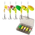 thumbnail image 2 of 5-Pack Fishing Spinnerbaits, Realistic Fish-Shaped Lures With 360° Rotating Reflective Blades, Saltwater & Freshwater Fishing Baits For Bass Trout Salmon Crappie Anglers, 2 of 7