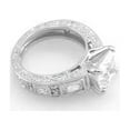 thumbnail image 3 of Platinum Plated Prong-Set Princess Cut Engagement Ring w/ Clear CZ Size 5, 3 of 3