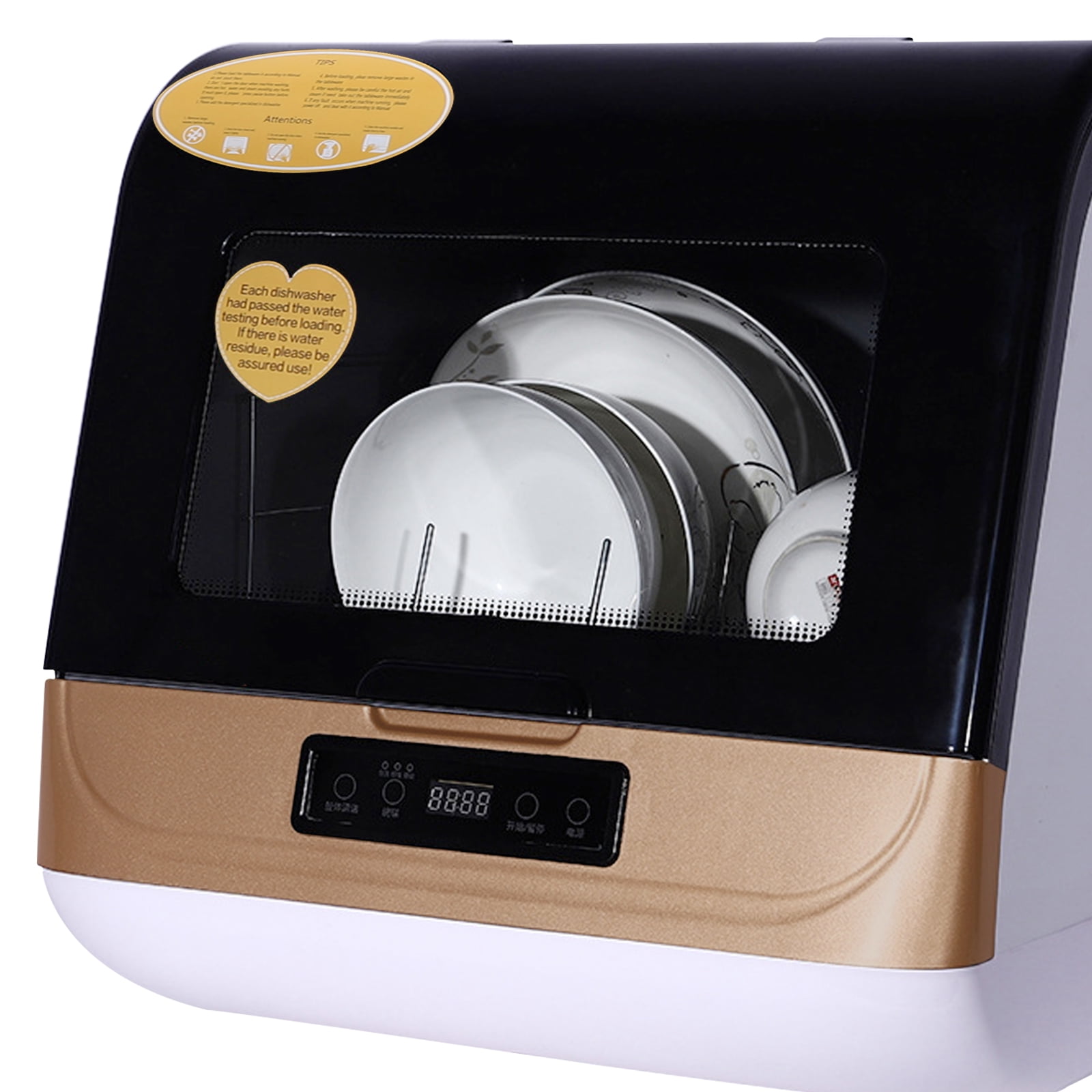 Compact Countertop Dishwasher Portable Mini Dish Washer 4 Washing Programs 110V