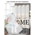 thumbnail image 4 of No Hook Cloth Fabric Shower Curtain with Snap in Liner, Home Windmill Black Plaid Waterproof Shower Curtains Set with See Through Top Window, Beige Wooden Farmhouse Bath Curtains Shower 36"x78", 4 of 6