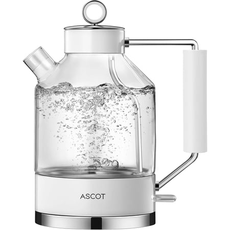 Ascot Electric Kettle Glass 1.5L 1500W Copper BPA free Hot Tea Water Kettle
