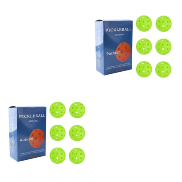 Wosthever 6 unids/set al aire libre profesional portátil Pickleball reemplazo 40 agujeros práctica de entrenamiento reutilizable PE Pickle Type1 NO1