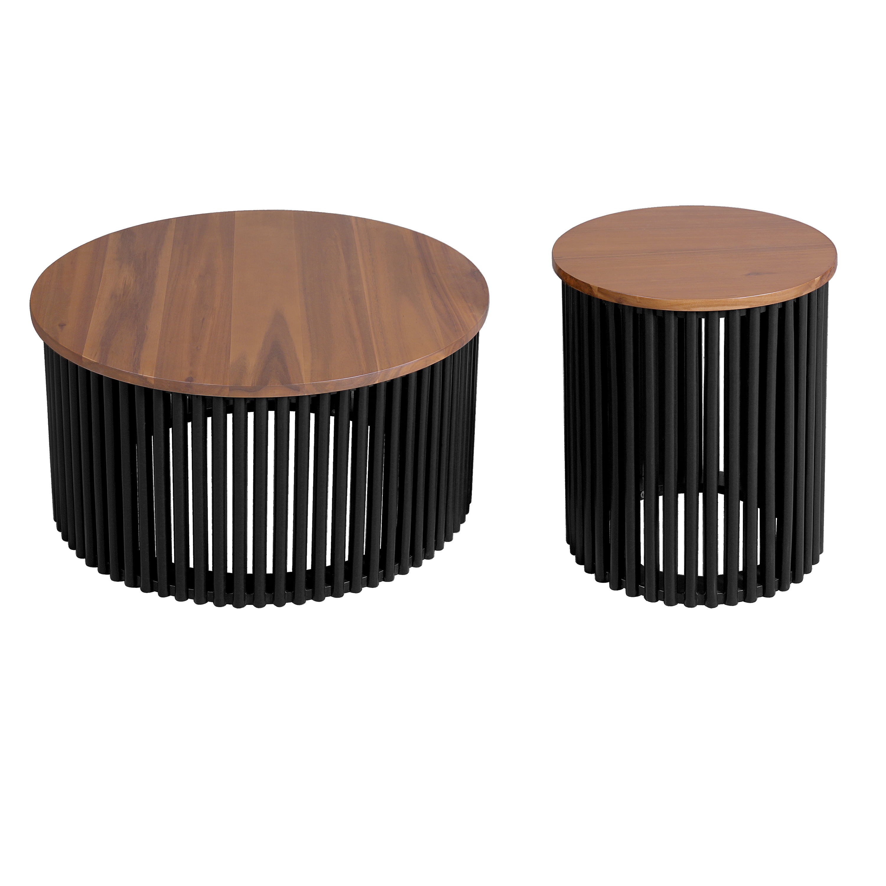 Euroco PATIO FURNITURE SETS : ACACIA SOLID WOOD COFFEE TABLE + ACACIA SOLID WOOD SIDE TABLE