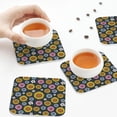 thumbnail image 4 of Leather Coasters with Heat-resistant for Drinks, Sunflowers Gorgeous Cup Coasters Cup Pad Mat for Tabletop Protection, Coffee Table, Office Desk and Housewarming Gift, 4 of 5