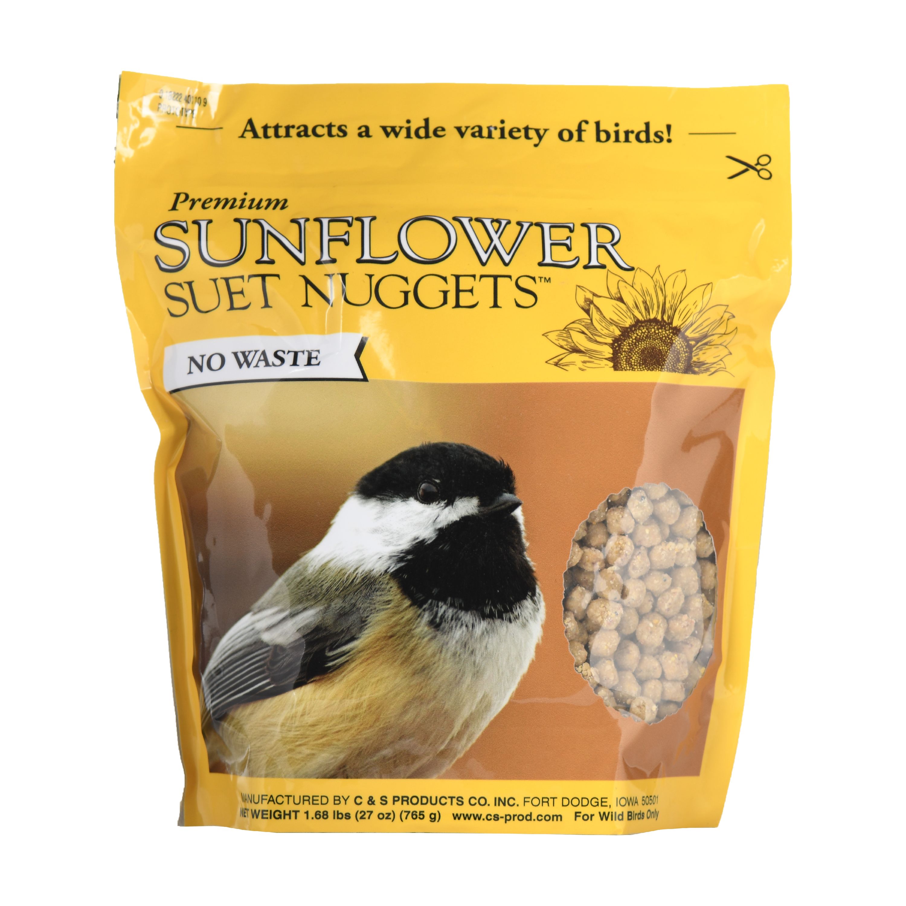 C&S Sunflower Suet Nuggets Wild Bird Food, 1.68 Lb.