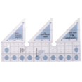 thumbnail image 2 of Ruler Grids 45 Degree Double Strip Ruler Non- Quarter Square Triple-cornered Cutting Guide (10 Inc, 2 of 5