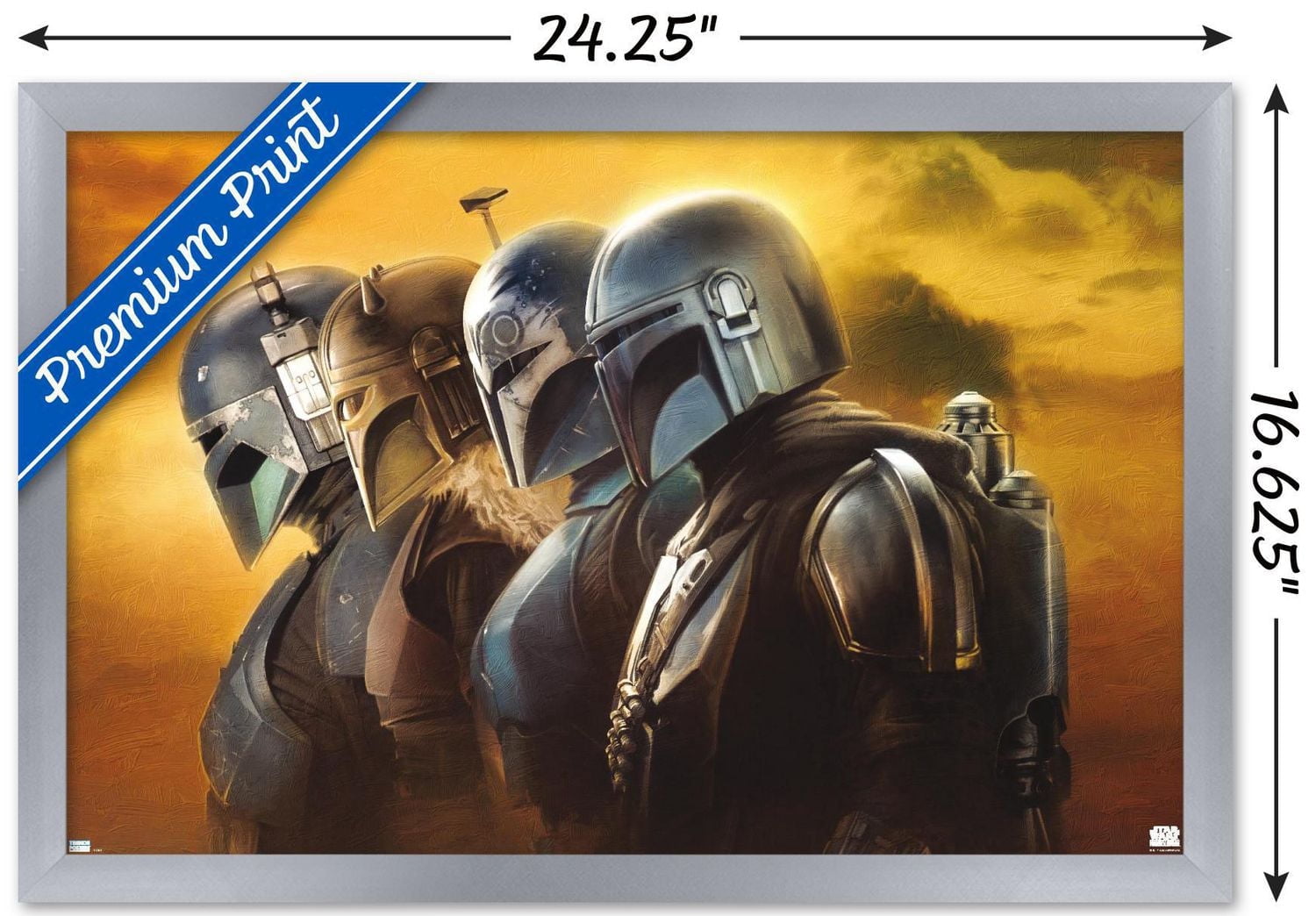 Star Wars: The Mandalorian Season 3 - Helmets Wall Poster