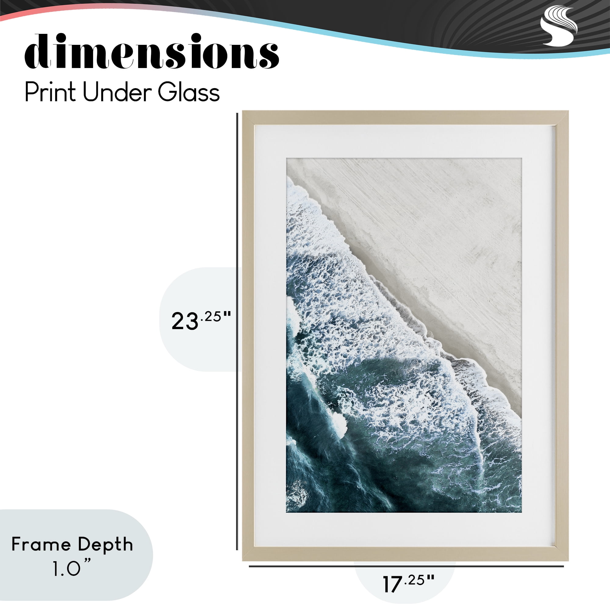 Stupell Industries Corolla Beach Breezy Shoreline Birch Framed Print Under Glass, design by Natalie Carpentieri