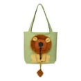 thumbnail image 3 of Bolsa de transporte para gatos, bolsa de viaje, bolso de hombro, patrón de lona para caminar, senderismo, animales pequeños, perros pequeños, gatos Verde Pequeño, 3 of 8
