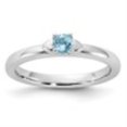 thumbnail image 2 of Auriga Fine Jewelry 925 Sterling Silver Blue Topaz Ring for Women Size 9, 2 of 6