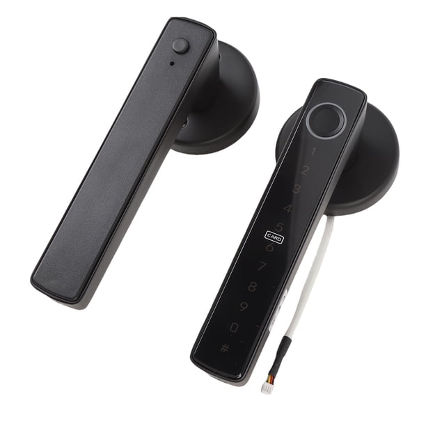Cerradura De Manija De Puerta Inteligente Con Huella Digital Compatible Con La Aplicación Tuya Smart, Cerradura De Manija De Puerta De Entrada Sin Llave De Seguridad Mejorada De