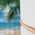 thumbnail image 3 of Orinice   Tropical Beach Shower Curtain Summer Seaside Scene Ocean Island Palm Tree Bathroom Decorations Curtain Durable Bathtub Showers Decor (Hooks Not Included) 36x72, 3 of 7