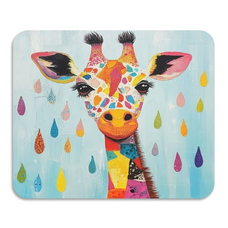 

Diatom Mud Drain Pad 23.6x19.7 Inch Dish Drying Mats Magical Mat Magic Mat Kitchen Drain Mat Coffee Drain Mat Table Drain Mat Colorful Giraffes and Raindrops