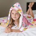 thumbnail image 4 of Toalla Fiwbnasz Flamingos para niños con capucha, 76 x 127 cm, color rosa, 4 of 9