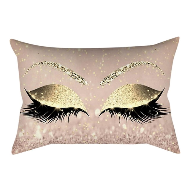 Funda de cojín HUOGUO Eyelash Out Soft Velvet 30 x 50 cm Marble