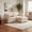 Beige, variant on Aiho 75" Modern Corduroy Sofa Couch with Movable Ottoman, Deep Seat, Double Layer Cushions, Machine Washable Cover, Soft & Skin Friendly - Grey