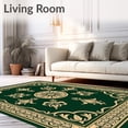 thumbnail image 2 of ODIKA 2'x3' Machine Washable Non-Slip Area Rug, Vintage Medallion Ornate Detailed Exquisite Heritage Treasure High Traffic Rug, Green, 583007, 2 of 7