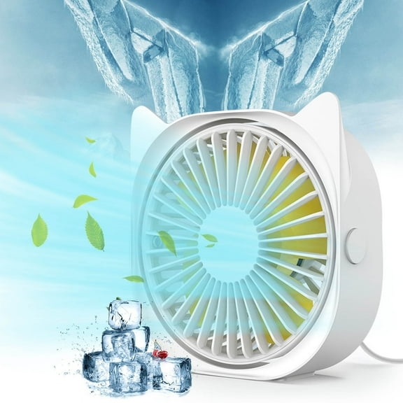 XGFHYJEH Desk Fan, Box Fan, Small Fan, Box Fan Clearance, Small Desk Fan, Small Fans for Desk, Portable Personal Quiet Electric Fan for Home, Plastic