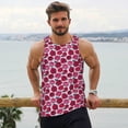 thumbnail image 4 of Wukai Rose Flowers Print Men’s Workout Tank Top Sleeveless Muscle T shirt Gym Running Fitness Tank Top-Small, 4 of 7