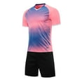 thumbnail image 2 of Doomiva Kids Boys Girls Soccer Basketball Uniform Jerseys Outfits Practice Sports Shirts and Shorts Pink 4XS, 2 of 10