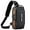 Grey, variant on Anti-Theft Sling Bag Sling Bag for Men Anti-theft USB Crossbody Shoulder Backpack Purse Waterproof PU Leather Chest Bag Travel Daily Use