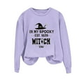 thumbnail image 4 of Kilaqueen in my spooky est 1629 witich era Sweatshirt Womens Halloween Witch Graphic Tees Spooky Season Casual Long Sleeve Pullover Tops, 4 of 5