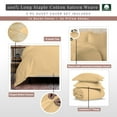 thumbnail image 5 of Pizuna Pure 100% Cotton Twin Duvet Cover Set, Luxurious 400 Thread Count Long Staple Cotton Sateen Weave with Button Closure (Combed Pure Beige Cotton Duvet Cover Twin), 5 of 6