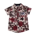 thumbnail image 3 of Camisas casuales con estampado floral para niños bebés Top de moda de ocio para niños (rojo 3-4T) Ndcxsfigh Para estrenar, 3 of 9