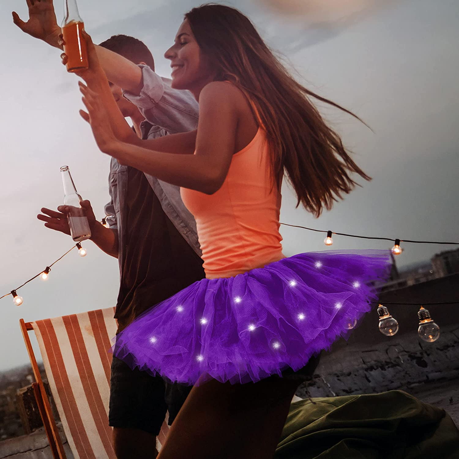 Tutu pour Femmes Adulte Tutu Jupe Tutu en Tulle Neon Lumineuse pour Femmes Walmart
