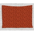 thumbnail image 1 of Burnt Orange Tapestry, Leafage Pattern with Victorian Lace Design Inspired Flower Petals, Wall Hanging for Bedroom Living Room Dorm Decor, 60W X 40L Inches, Burnt Orange Burgundy, by Ambesonne, 1 of 1